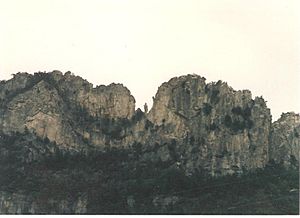 "The Gendarme" at Seneca Rocks 1985