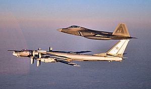 3d Wing F-22 intercept TU-95 Bear