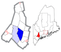 Location of Lewiston, Maine, U.S. (in dark blue)