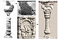 Bodh Gaya pillar reconstitution from archaeology and from artistic relief