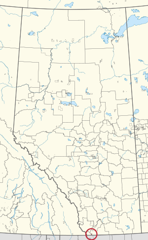 Location in Alberta