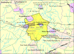 Census Bureau map of Clinton Township, New Jersey