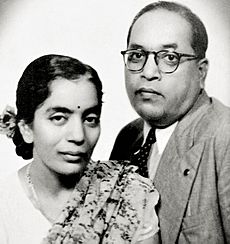 Dr. B.R. Ambedkar with wife Dr. Savita Ambedkar in 1948