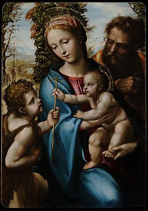 Giovanni Antonio Bazzi known as "Sodoma" - Holy Family with young Saint John - Google Art Project
