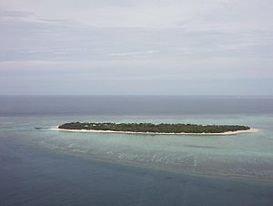 Heron Island, Australia - View of Island from helicopter