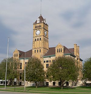 Mitchell County, Kansas courthouse from SW 1