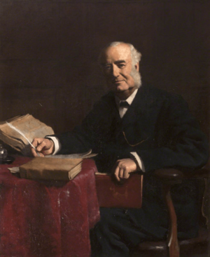 Painting of Alfred Newton by C. W. Furse (1890) rectified