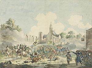 Slag bij Bergen, 1799 Bataille bij Bergen den 19 September 1799 (titel op object), RP-P-1891-A-16626 (cropped).jpg