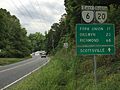 2016-06-03 18 35 34 View east along Virginia State Route 6 and south along Virginia State Route 20 (Valley Street) just south of Irish Road in Scottsville, Albemarle County, Virginia