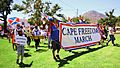 Cape Independence Rally with banner