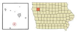 Location of Quimby, Iowa