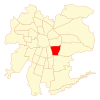 Map of Macul commune in Greater Santiago