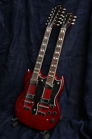 Epiphone G-1275 double neck guitar