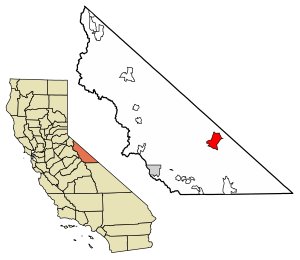 Location of Benton in Mono County, California.