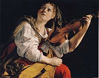 Orazio Gentileschi - Young Woman Playing a Violin