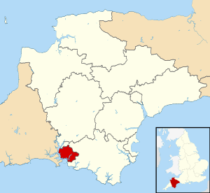 Shown within Devon