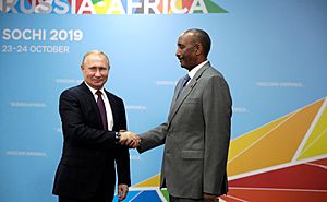 President of Russia Vladimir Putin & Chairman of the Sovereignty Council of Sudan Abdel Fattah al-Burhan in October 2019