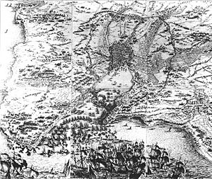 Siege of La Rochelle by Jacques Callot 1630