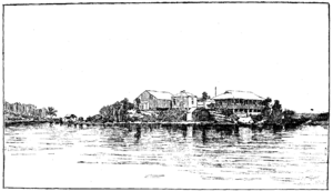 Sketch of the Australian Pasteur Institute, Rodd Island, Sydney, ca. 1890