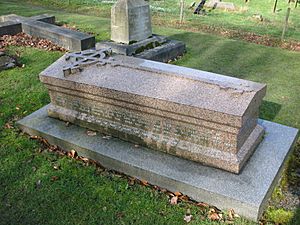 St Peter's Churchyard, Edensor - grave of William Cavendish, 7th Duke of Devonshire