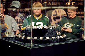 Super Bowl rings on display