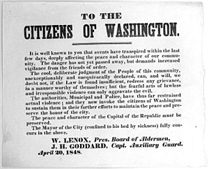 Washington DC Poster 1848 re Pearl