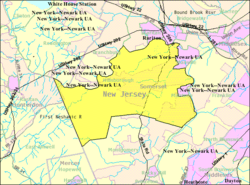 Census Bureau map of Hillsborough Township, New Jersey