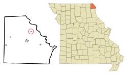 Location of Revere, Missouri