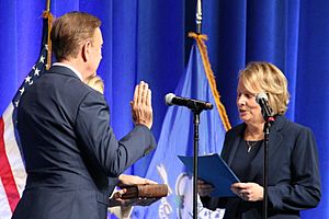 Connecticut Governor Ned Lamont sworn in for his second term in Hartford (cropped)