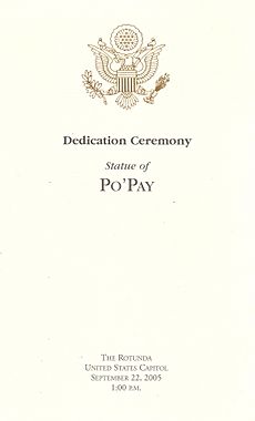 Dedication of Po'pay statue