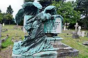 East Sheen Cemetery, The Angel of Death, George William Lancaster Memorial by Sydney March (2)