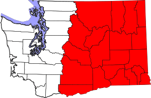 Location of Eastern Washington