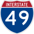 Interstate 49 marker