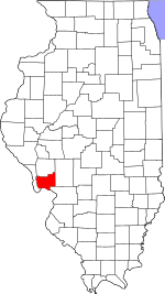 Location of Jersey County within Illinois