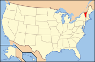 Location of Vermont in the U.S.A.