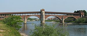 Pavia ponte coperto sul Ticino