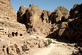 Petra ancient rock-cut city in desert, Petra, Jordan