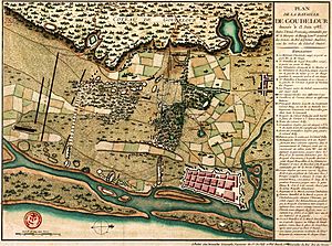 Plan de la bataille terrestre de Gondelour 1783