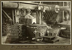 StateLibQld 2 256762 Blast furnaces 1-2, Interior view of part of the smelter at Mt. Isa Mines, 1932