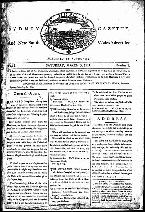 The Sydney gazette and New South Wales advertiser-first issue 5 March 1803