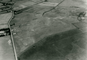 Aerial view of Hall Caine Airport, Isle of Man