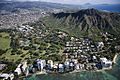 Aerial view of Waikiki Beach and Honolulu, Hawaii, Highsmith