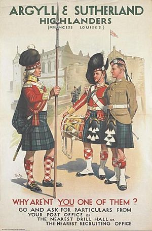 Argyll & Sutherland Highlanders recruiting poster 1914