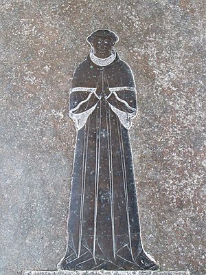Brass of priest, Thaxted
