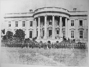 Cassius M. Clay Battalion Defending White House, April 1861. Washington, DC, 1961 - 1986 - NARA - 518141
