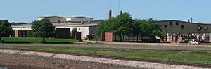 Endicott Clay Products plant, located southwest of Endicott