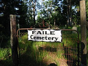 The cemetery in Failetown, Alabama in 2005