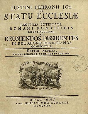 Febronius De Statu Ecclesiae 1765 reprint