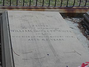 Gravestone for William Duckett White, Tingalpa cemetery, 2005