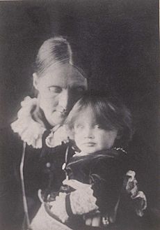 Julia Stephen with Virginia on her lap 1884